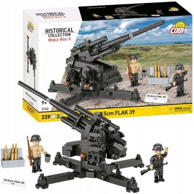 COBI 3142 World War II Německé protiletadlové dělo 10.5 cm Flak 39 1:35 – Sleviste.cz