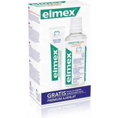 Elmex Sensitive ústní voda 400 ml + zubní pasta 75 ml dárková sada – Hledejceny.cz