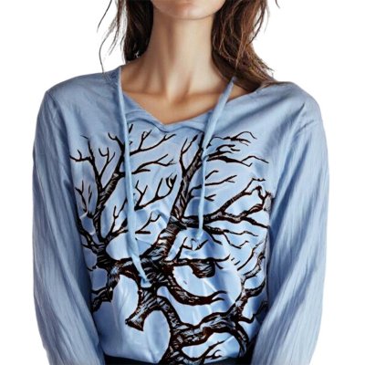 Tričko dlouhý rukáv SURE Strom ÓM modré – Hledejceny.cz