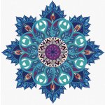 Diamondi Diamantové malování MODRÁ MANDALA 40 x 50 cm bez rámu a bez vypnutí plátna – Hledejceny.cz