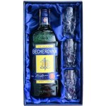Becherovka 0,5 l (dárkové balení mašle + 3 sklenice) – Sleviste.cz