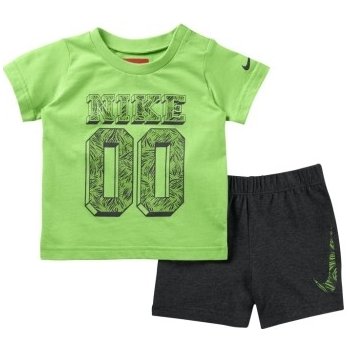 NIKE SS TOP + SHORT GFX #1 INF 728583-313 zelená