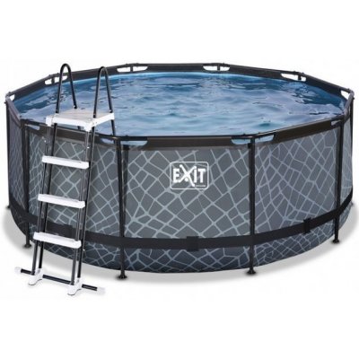 Exit Toys Frame Pool s kartušovou filtrací 360 x 122cm Stone Grey – Hledejceny.cz
