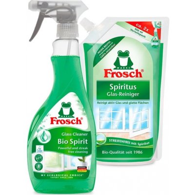 Frosch BIO Spiritus čistič skel 500 ml + náhradní náplň 950 ml – Zboží Mobilmania