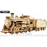 Robotime 3D dřevěné puzzle Parní lokomotiva Prime Steam Express 1:80 308 ks – Zboží Dáma