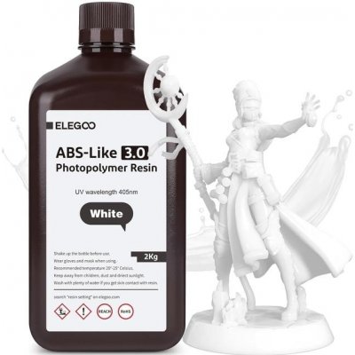 Elegoo ABS-like Resin V3.0 2KG White 50.103.0190 – Zboží Živě