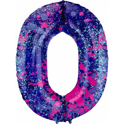 Folat Foliová číslice Paint Splash 0 86 cm – Zboží Dáma