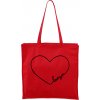 Nákupní taška a košík Adler/Malfini Handy Love You červená černý motiv