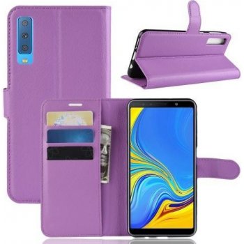 Pouzdro Skin PU kožené flipové Samsung Galaxy A7 2018 - fialové