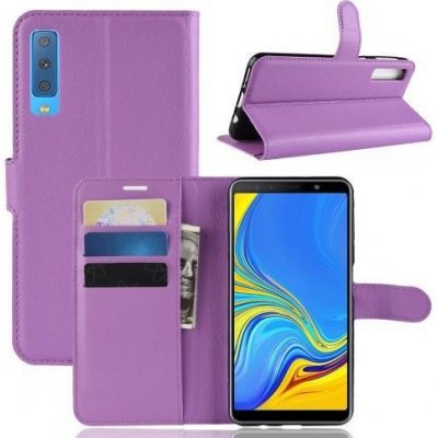 Pouzdro Skin PU kožené flipové Samsung Galaxy A7 2018 - fialové – Zbozi.Blesk.cz