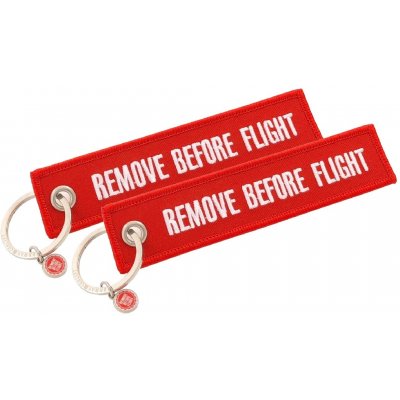Přívěsek na klíče RBF ORIGINALS REMOVE BEFORE FLIGHT bílo/červená 2 kusy