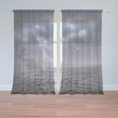 Sablio Záclony Bouře nad mořem: 2ks 150x250cm – Zboží Mobilmania