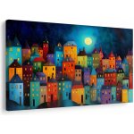Obraz kouzelná noc nad městem - 150x100 – Hledejceny.cz