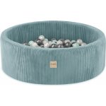 Plush Nest suchý bazén kulatý modrý prémiový manšestr 90 x 30 cm + 200 míčků – Hledejceny.cz