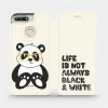 Pouzdro a kryt na mobilní telefon Honor Mobiwear parádní flip Honor 7A - M041S Panda - life is not always black and white