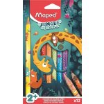 Maped Pastelky Jumbo Jungle Fever trojhranné 863700 12 ks – Zboží Živě