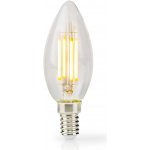 NEDIS LED žárovka E14/ svíčka/ 4,5 W/ 220 V/ 470 lm/ 2700 K/ stmívatelná/ teplá bílá/ retro styl/ čirá – Hledejceny.cz