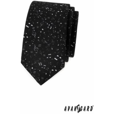 Avantgard kravata Slim Lux černá noty 571 1969 – Zboží Mobilmania