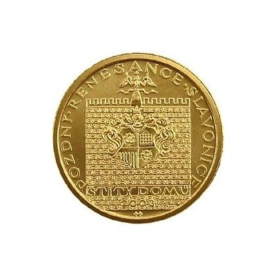 ČNB Zlatá mince 2000 Kč Štíty Domů ve Slavonicích Pozdní Renesance 2003 6,22 g – Zboží Mobilmania