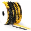 Výstražná páska a řetěz Traiva Plastový řetěz pro ohraničení žluto-černý 10 m velikost oka 50 mm x 26 mm ⌀ 8 mm 14664