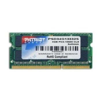 Patriot SODIMM DDR3 4GB 1333MHz CL9 PSD34G13332S