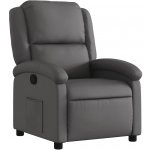 vidaXL 337050 polohovací šedé pravá kůže – Zboží Dáma