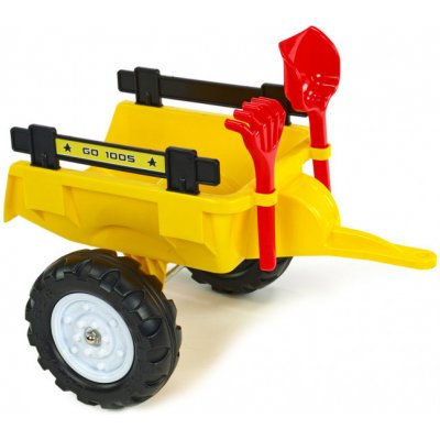 andos Dvoukolový vlek za dětský traktor, střední, žlutý – Hledejceny.cz