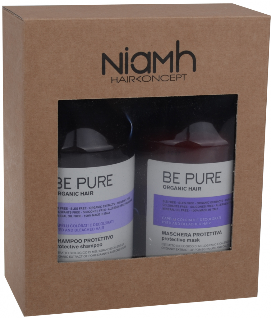 Niamh Be Pure Protective ochranný šampon na vlasy 500 ml + ochranná maska 500 ml dárková sada