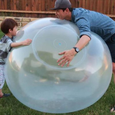 Úžasná gumová koule Bubble Ball modrá – Zboží Mobilmania