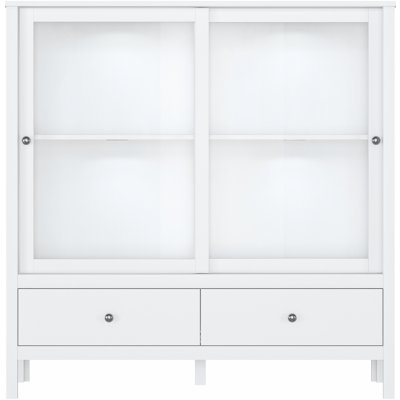 Kondela Vitrína nízká 2W2S bílá OLJE – Zbozi.Blesk.cz