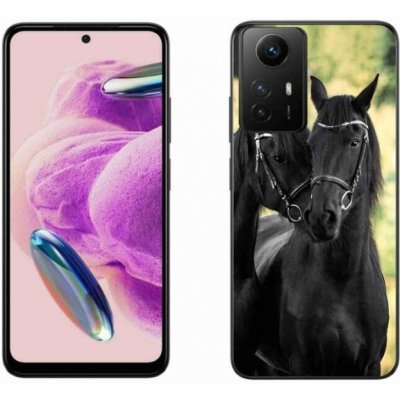 Pouzdro mmCase Gelové Xiaomi Redmi Note 12S - dva černí koně – Zboží Živě