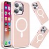 Pouzdro a kryt na mobilní telefon Apple MG Color Matte MagSafe iPhone 15 Plus, růžové