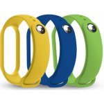 RhinoTech Řemínky pro Xiaomi Mi Band 6 3-pack tmavě modrá, žlutá, zelená, RTACC230 – Zbozi.Blesk.cz