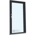 Kömmerling balkonové dveře 70 AD OS levé antracit/antracit 90 x 210 cm oboustranná klika + FAB + hliníkový práh – Hledejceny.cz