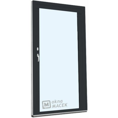 Kömmerling balkonové dveře 70 AD OS levé antracit/antracit 90 x 210 cm oboustranná klika + FAB + hliníkový práh – Hledejceny.cz