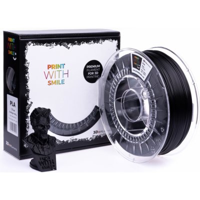 REC Print With Smile -PLA – Just Black 1,75 mm; 1 kg – Zboží Živě