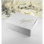 Dortisimo Svatební krabička na výslužku perleťová vzor motýl (18,5 x 13,5 x 5,8 cm) – Zboží Mobilmania