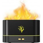 Aptel Zvlhčovač vzduchu s RGB podsvícením černý imitace plamene – Hledejceny.cz