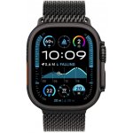 Apple Watch Ultra 2 49mm černý titan s černým titanovým milánským tahem L MX5V3CS/A – Zboží Živě