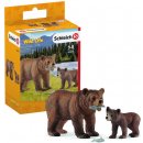 Schleich 42473 Grizzly mládě s matkou