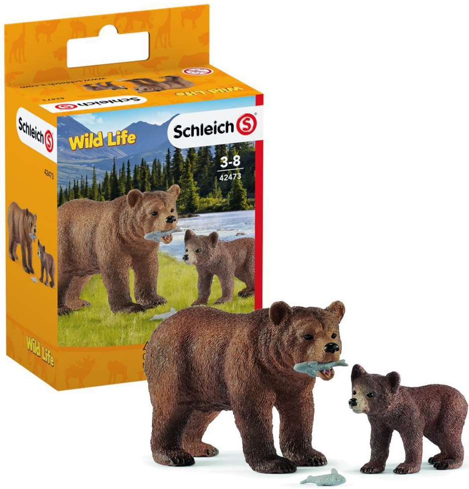 Schleich 42473 Grizzly mládě s matkou