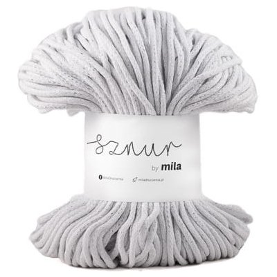 MILA Bavlněná šňůra Glitter 3mm - Bílá stříbrná/PG102 – Sleviste.cz