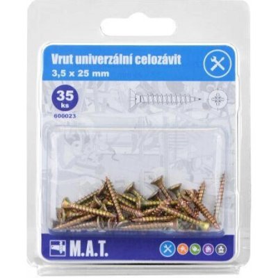 vrut un.celozávit 3,5x 25mm ZZ (35ks) – Hledejceny.cz