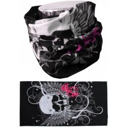 MTHDR Scarf Skull pink nákrčník černá/bílá/růžová