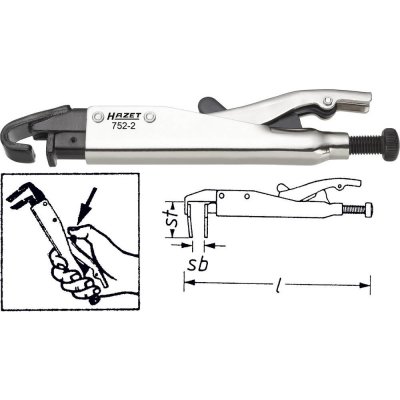 Hazet 752-2 kleště samosvorné 0 - 15 mm 205 mm – Zboží Mobilmania