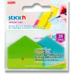 Hopax Stick'n Arrow Tabs - samolepicí záložky - 38 × 38 mm, zelené/sv. modré – Sleviste.cz