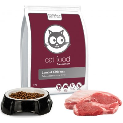 PetGourmet Superprémiové krmivo pro dospělé kočky jehněčí a kuřecí 2 kg – Hledejceny.cz