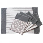 Etex Sada utěrek z egyptské bavlny U02 Zemitá harmonie 50 x 70 cm 9 ks – Sleviste.cz