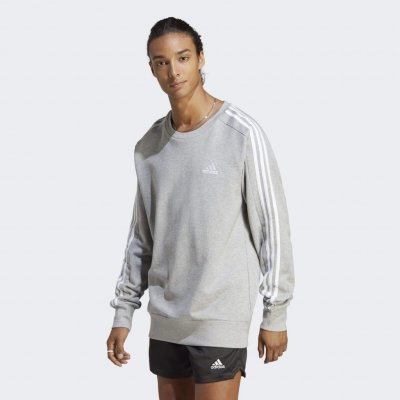 adidas Essentials French Terry 3-Stripes šedá