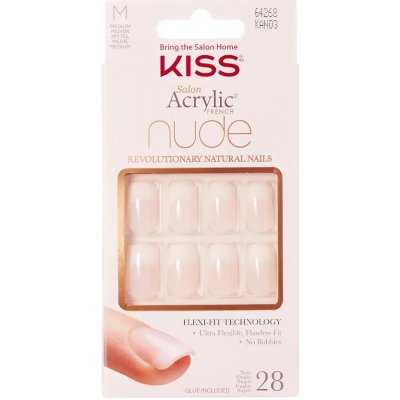 Kiss Salon Acrylic French Nude 64268 28 ks/bal. – Zboží Dáma